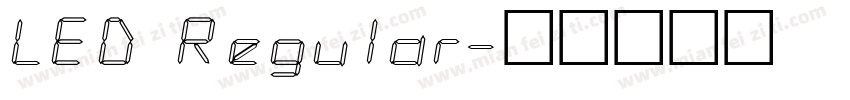 LED Regular字体转换